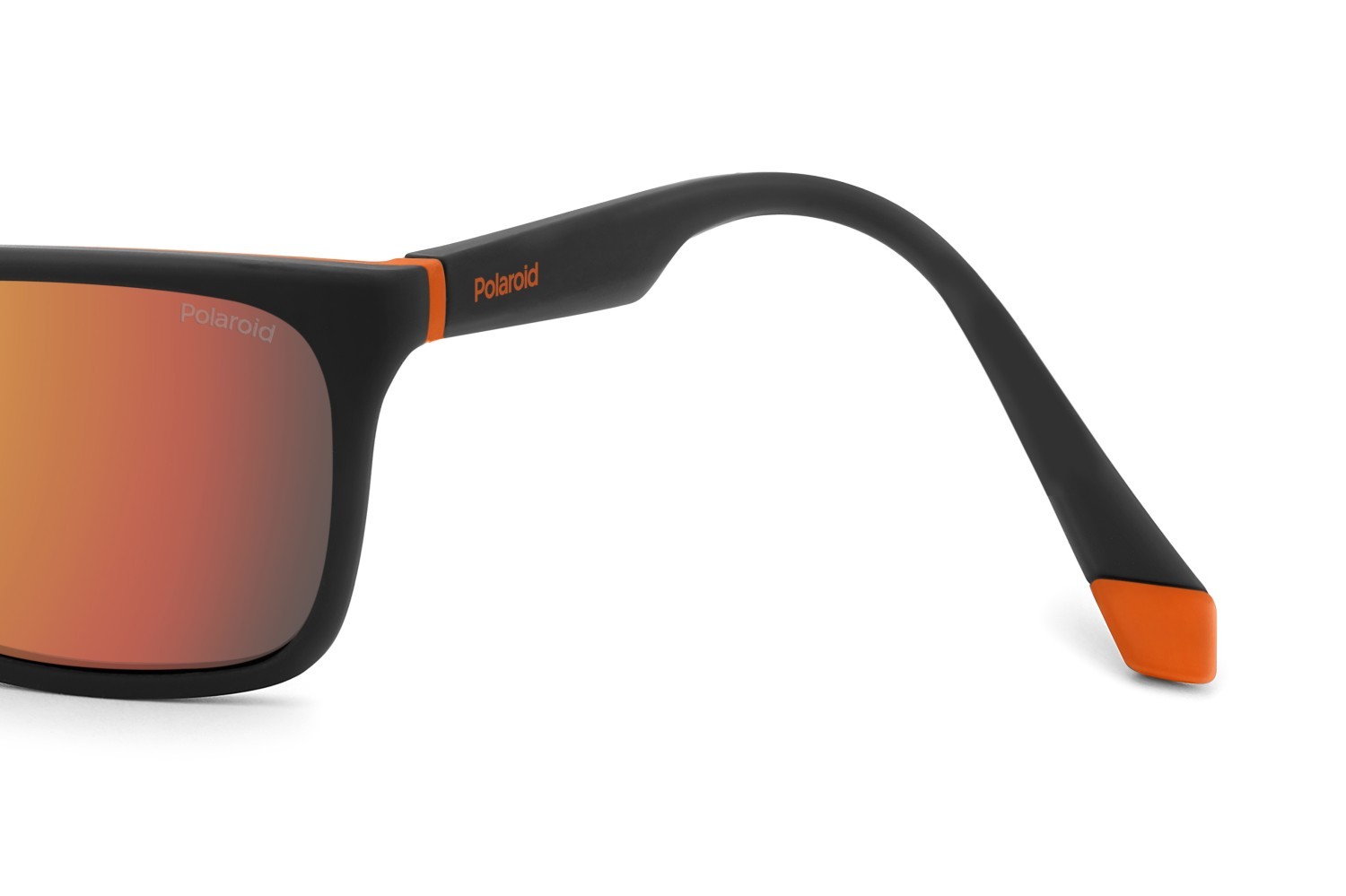 Sonnenbrillen Polaroid Pld 2141/S 205718 RC2 OZ farbe matte black orange form rechteckig gläser red multilayer polarized