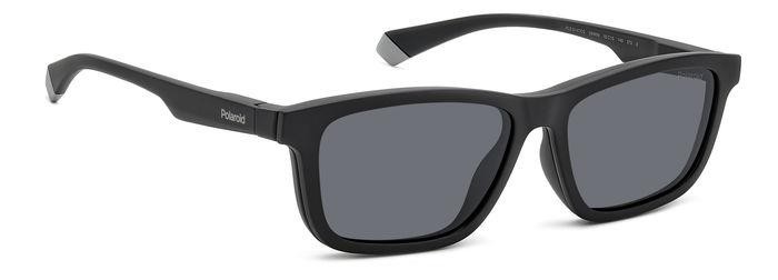 Eyeglasses Polaroid Pld 2147/CS 205721 (O6W M9) color matte black grey shape rectangle lenses grey polarized