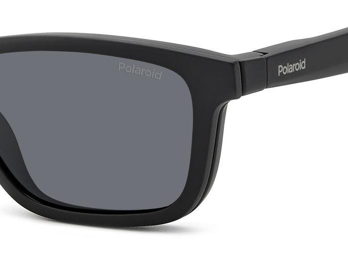 Eyeglasses Polaroid Pld 2147/CS 205721 (O6W M9) color matte black grey shape rectangle lenses grey polarized
