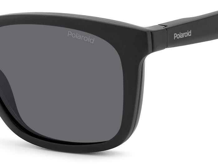 Eyeglasses Polaroid Pld 2148/CS 205722 (O6W M9) color matte black grey shape square lenses grey polarized