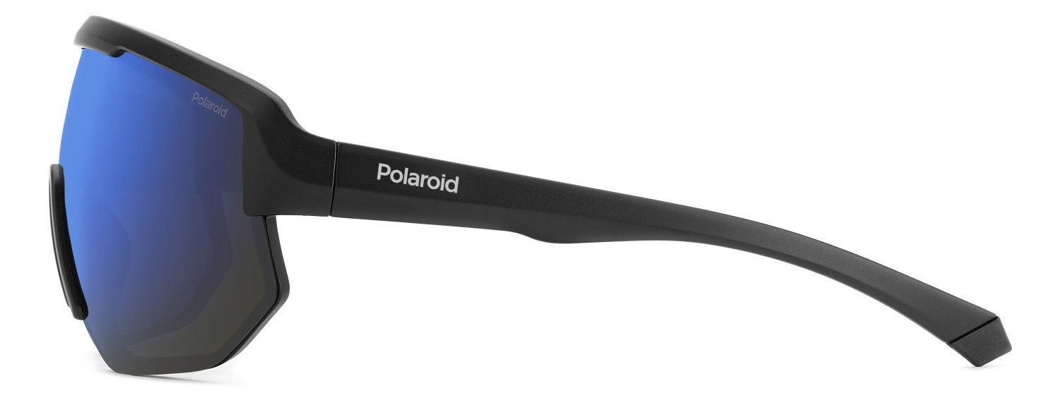 Occhiali da sole Polaroid Pld 7047/S 205727 0VK 5X colore matte black blue forma mask lenti blue mirror polarized
