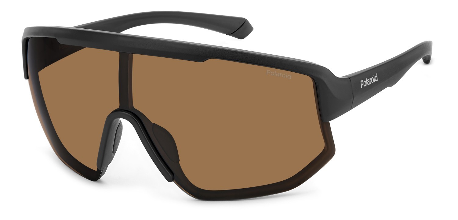 Sunglasses Polaroid Pld 7047/S 205727 RC2 HE color matte black orange shape mask lenses copper polarized