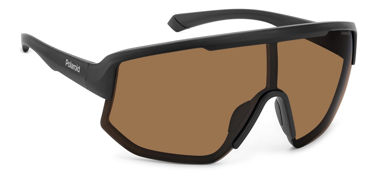 Sunglasses Polaroid Pld 7047/S 205727 RC2 HE color matte black orange shape mask lenses copper polarized
