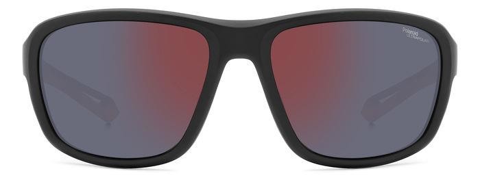 Sonnenbrillen Polaroid Pld 7049/S 205728 (8LZ BG) farbe black orange form rechteckig gläser red multilayer polarized hight