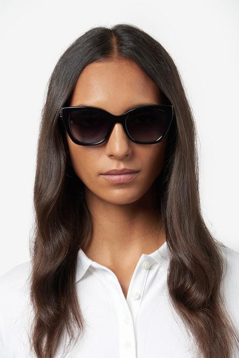 Sunglasses Tommy Hilfiger TH 1980/S 205772 (807 9O) color black shape rectangle lenses dark grey shaded