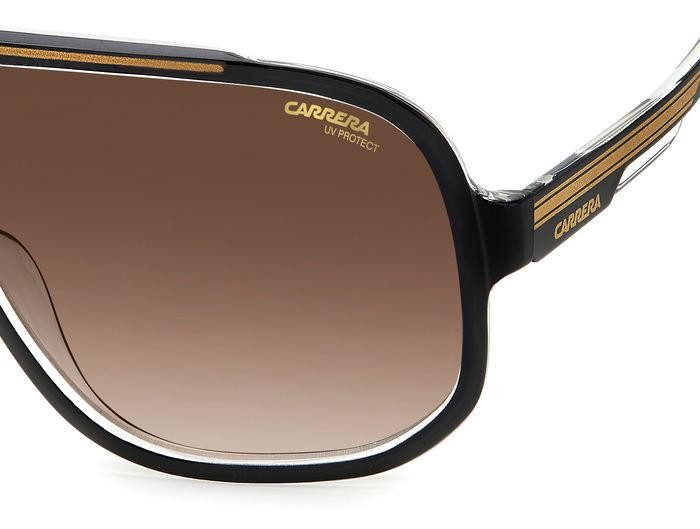 Occhiali da sole Carrera CARRERA 1058/S 205784 (2M2 HA) colore black gold forma rettangolare lenti brown shaded