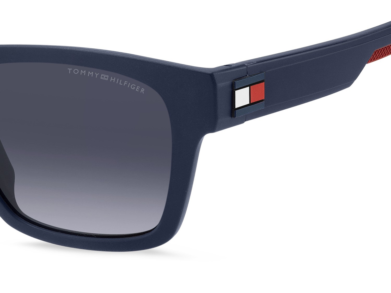 Sonnenbrillen Tommy Hilfiger Th 1975/S 205811 (FLL 9O) farbe matte blue form rechteckig gläser dark grey shaded