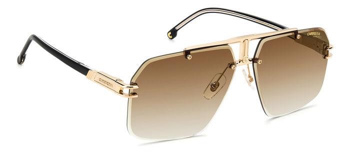 Sunglasses Carrera CARRERA 1054/S 205825 (2M2 86) color black gold shape rectangle lenses black brown green antireflex