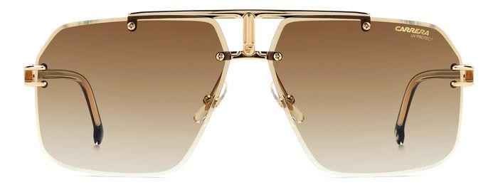 Sunglasses Carrera CARRERA 1054/S 205825 (2M2 86) color black gold shape rectangle lenses black brown green antireflex
