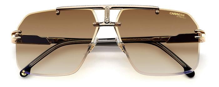 Sunglasses Carrera CARRERA 1054/S 205825 (2M2 86) color black gold shape rectangle lenses black brown green antireflex