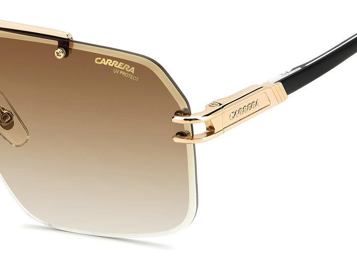 Sunglasses Carrera CARRERA 1054/S 205825 (2M2 86) color black gold shape rectangle lenses black brown green antireflex