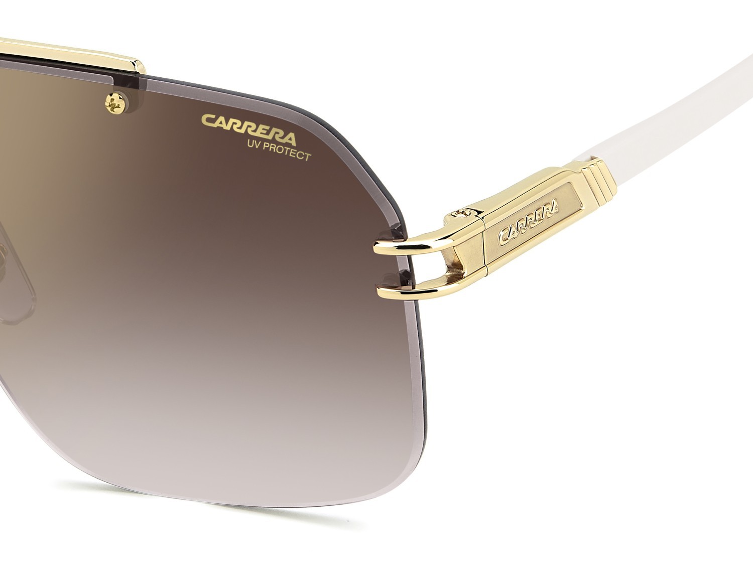 Sunglasses Carrera 1054/S 205825 VVP YK color gold ivory shape square lenses gold mirror on burgundy shaded
