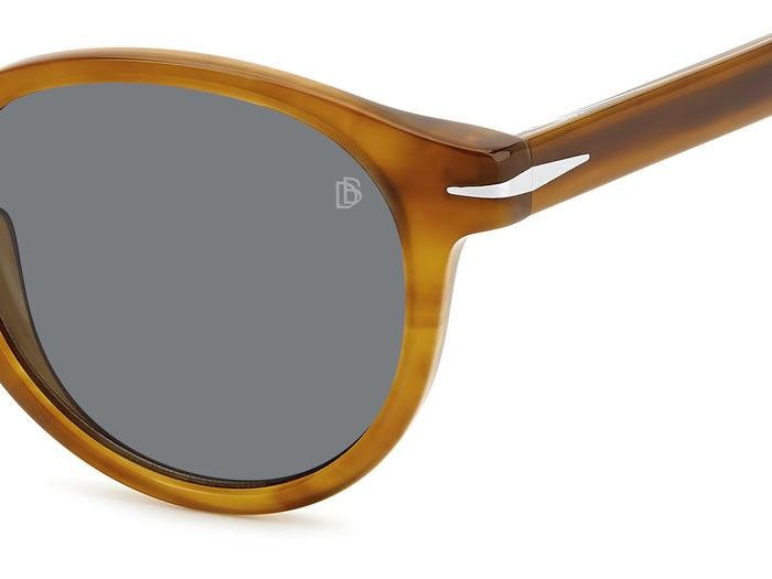 Sonnenbrillen David Beckham DB 1111/S 205836 (B4L IR) farbe yellow horn form rund gläser grey