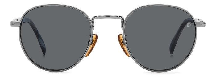 Sonnenbrillen David Beckham DB 1116/S 205837 (POH IR) farbe ruthenium grey horn form rund gläser grey