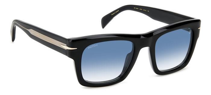Sonnenbrillen David Beckham DB 7099/S 205843 (807 F9) farbe black form rechteckig gläser blue shaded photochromic