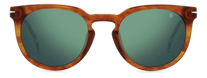 Sonnenbrillen David Beckham DB 1112/S 205846 (09Q MT) farbe brown form rund gläser green mirror
