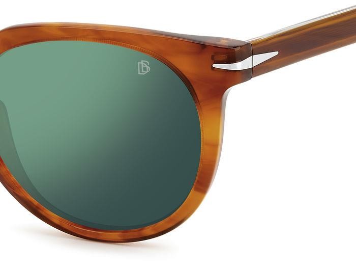 Sonnenbrillen David Beckham DB 1112/S 205846 (09Q MT) farbe brown form rund gläser green mirror