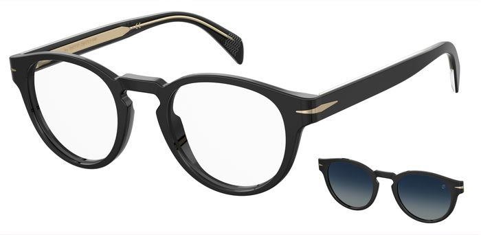 Occhiali da vista David Beckham DB 7104/CS 205847 (807 WJ) colore black forma rotondo lenti grey shaded polarized