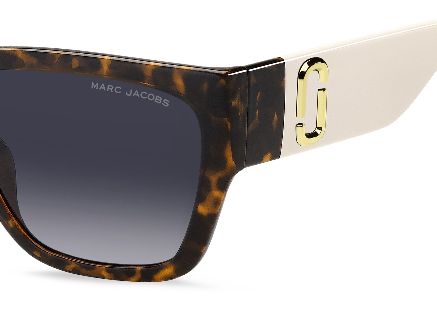Occhiali da sole Marc Jacobs 646/S 205870 XLT 9O colore havana beige forma rettangolare lenti dark grey shaded