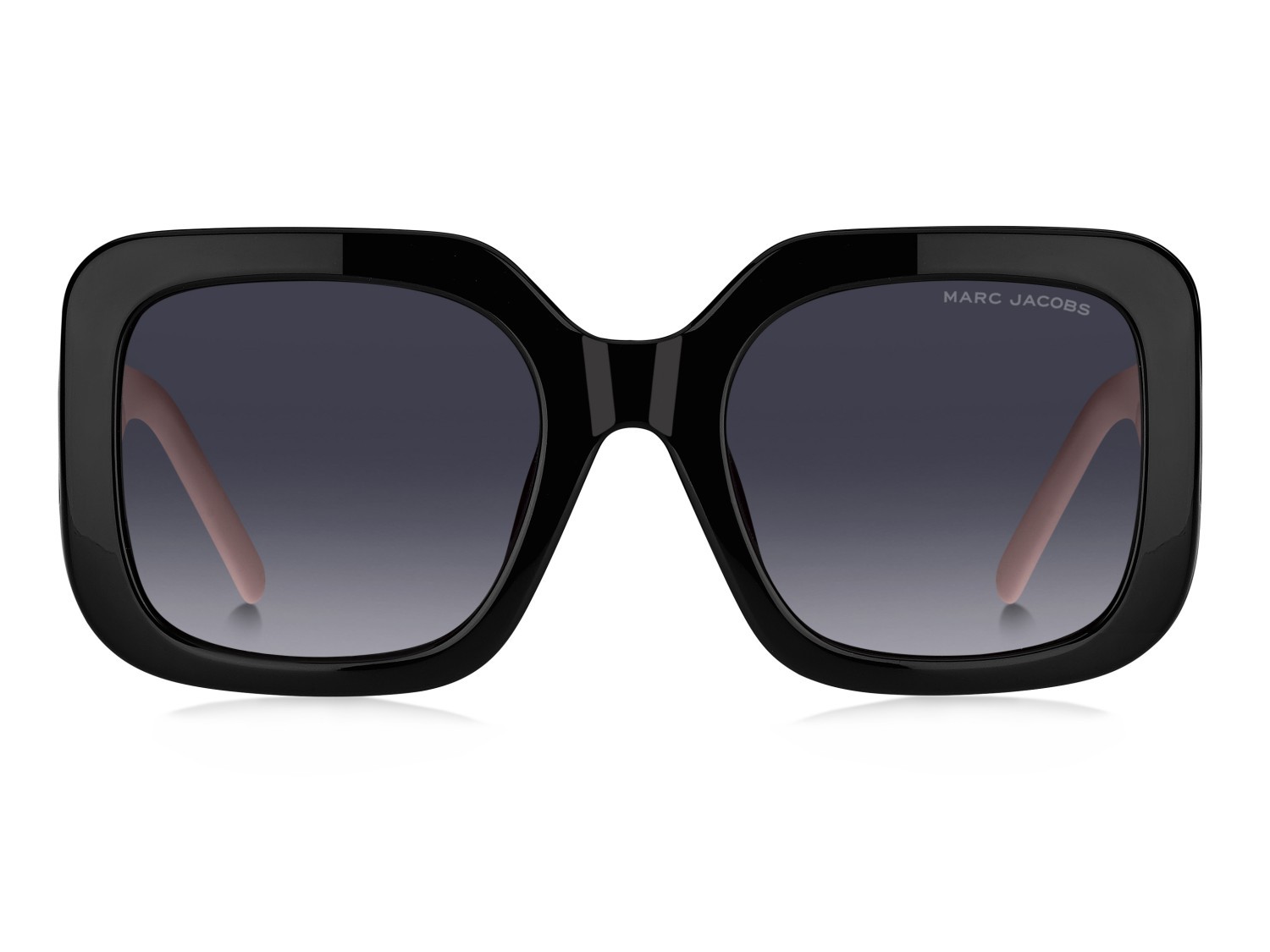 Sonnenbrillen Marc Jacobs 647/S 205871 3H2 9O farbe black pink form quadratisch gläser dark grey shaded