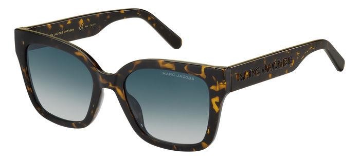 Sunglasses Marc Jacobs MARC 658/S 205873 (086 08) color havana shape square lenses dk blue shaded