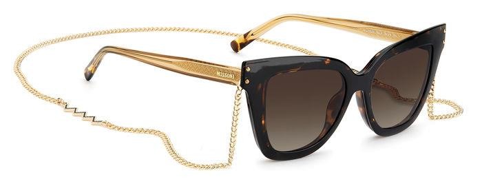 Eyeglasses Missoni MIS 0133/CS 205895 (086 LA) color havana shape cat eye lenses brown shaded polarized