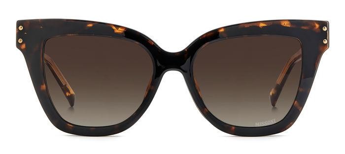 Eyeglasses Missoni MIS 0133/CS 205895 (086 LA) color havana shape cat eye lenses brown shaded polarized
