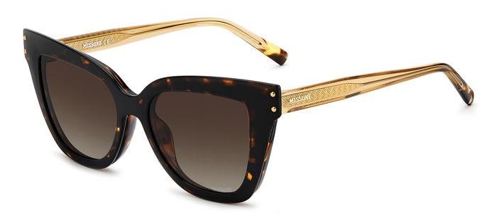 Eyeglasses Missoni MIS 0133/CS 205895 (086 LA) color havana shape cat eye lenses brown shaded polarized
