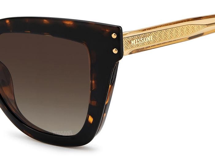 Eyeglasses Missoni MIS 0133/CS 205895 (086 LA) color havana shape cat eye lenses brown shaded polarized