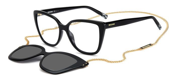 Eyeglasses Missoni MIS 0133/CS 205895 (807 M9) color black shape cat eye lenses grey polarized