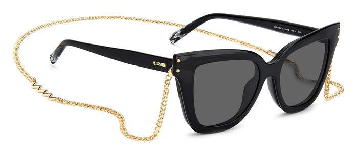 Eyeglasses Missoni MIS 0133/CS 205895 (807 M9) color black shape cat eye lenses grey polarized