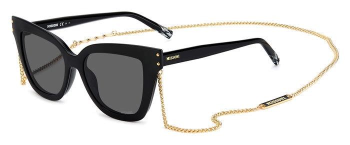 Eyeglasses Missoni MIS 0133/CS 205895 (807 M9) color black shape cat eye lenses grey polarized