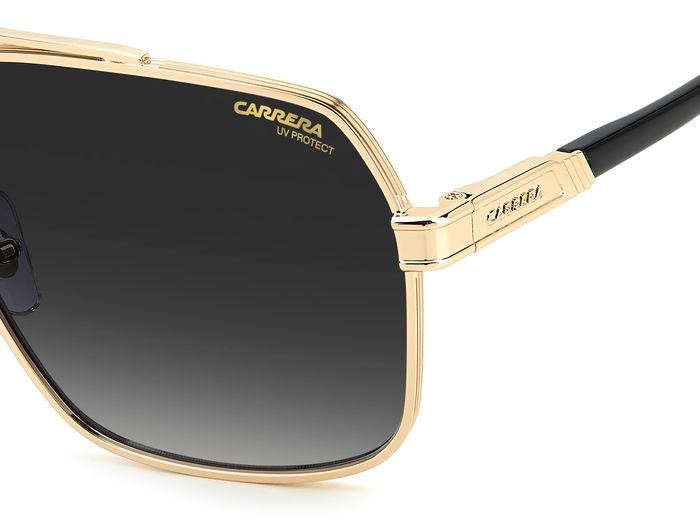 Sonnenbrillen Carrera CARRERA 1055/S 205896 (2M2 9O) farbe black gold form rechteckig gläser dark grey shaded