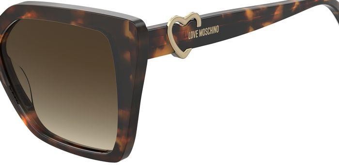 Sunglasses Moschino Love Mol067/S 205911 (086 HA) color havana shape square lenses brown shaded