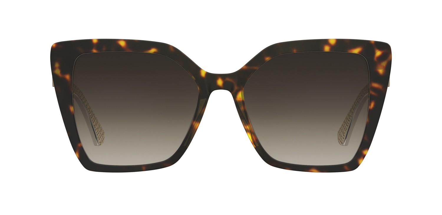 Sunglasses Moschino Love Mol067/S 205911 9VO HA color havana pattern white shape square lenses brown shaded