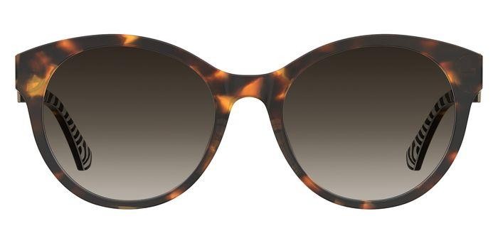 Sonnenbrillen Moschino Love Mol068/S 205912 (086 HA) farbe havana form rund gläser brown shaded