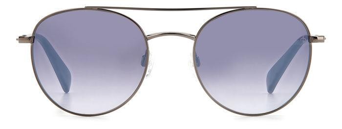 Sonnenbrillen Rag & Bone Rnb5050/G 205931 (PTA IC) farbe dark ruthenium grey form rund gläser grey mirrorshade silver