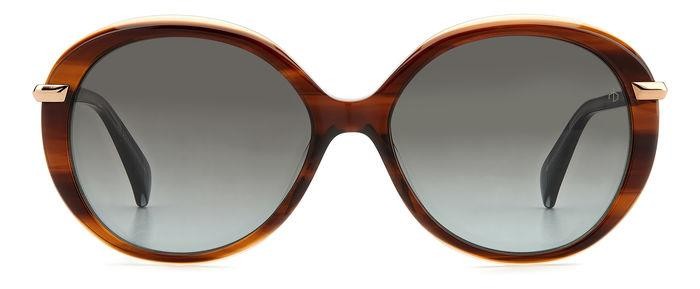 Sonnenbrillen Rag & Bone Rnb1075/S 205935 (EX4 9O) farbe brown horn form rund gläser dark grey shaded