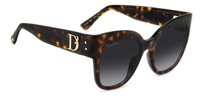 Sonnenbrillen Dsquared2 D2 0097/S 205953 (086 9O) farbe havana form rund gläser dark grey shaded