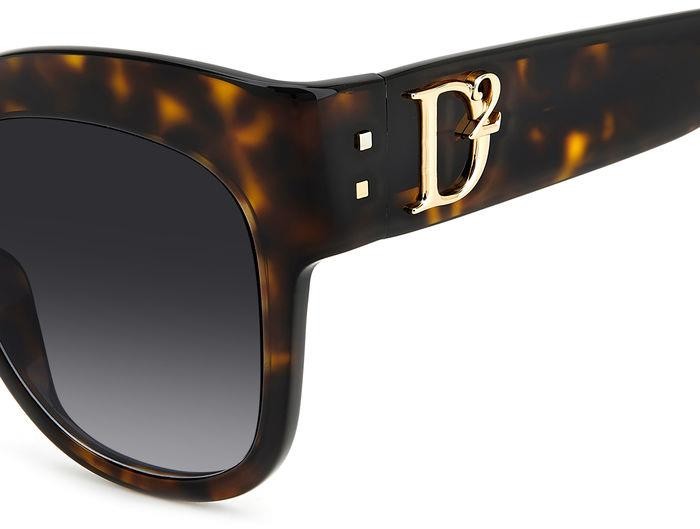 Sonnenbrillen Dsquared2 D2 0097/S 205953 (086 9O) farbe havana form rund gläser dark grey shaded