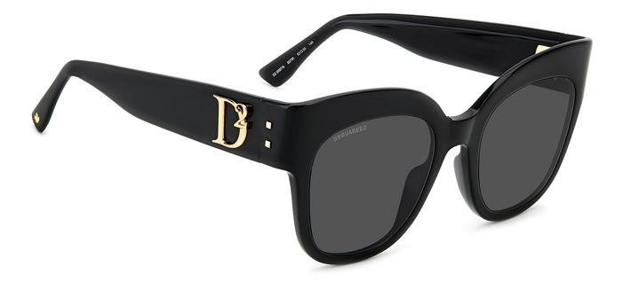 Sonnenbrillen Dsquared2 D2 0097/S 205953 (807 IR) farbe black form rund gläser grey