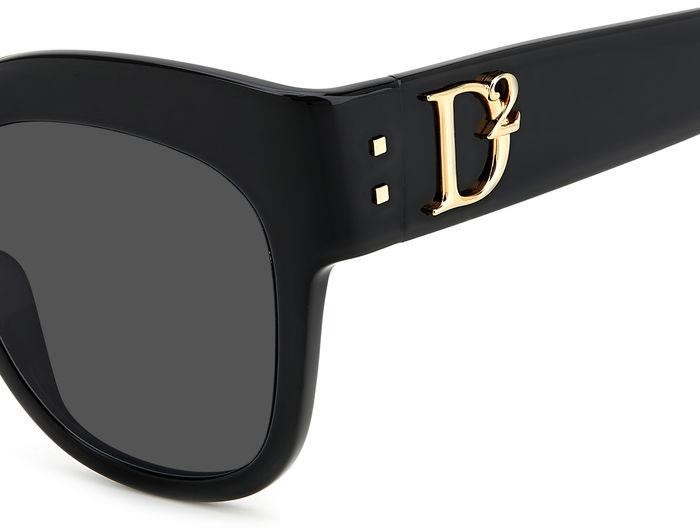 Sonnenbrillen Dsquared2 D2 0097/S 205953 (807 IR) farbe black form rund gläser grey