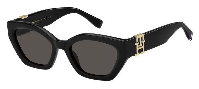 Sunglasses Tommy Hilfiger TH 1979/S 205969 (807 IR) color black shape cat eye lenses grey