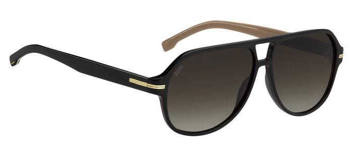 Occhiali da sole Hugo Boss BOSS 1507/S 205974 (807 HA) colore black forma quadrato lenti brown shaded