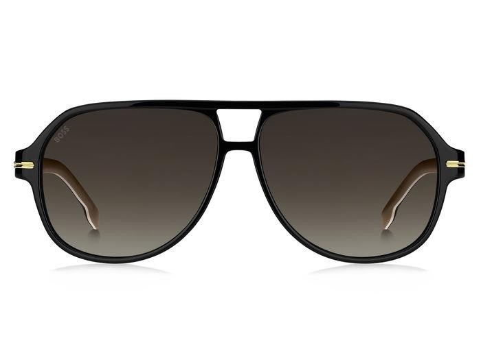 Occhiali da sole Hugo Boss BOSS 1507/S 205974 (807 HA) colore black forma quadrato lenti brown shaded