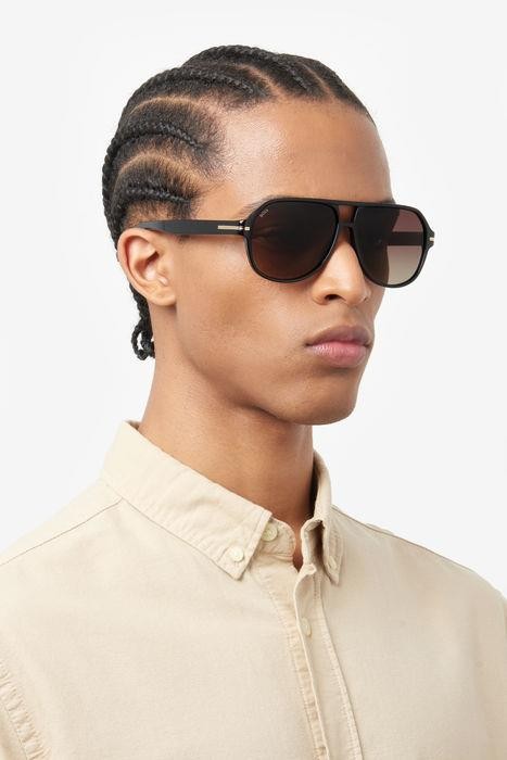 Occhiali da sole Hugo Boss BOSS 1507/S 205974 (807 HA) colore black forma quadrato lenti brown shaded