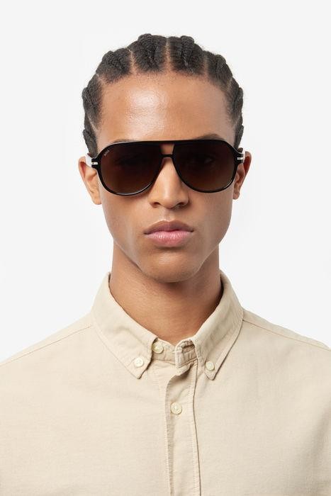 Occhiali da sole Hugo Boss BOSS 1507/S 205974 (807 HA) colore black forma quadrato lenti brown shaded