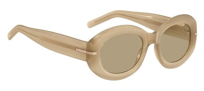 Sonnenbrillen Hugo Boss BOSS 1521/S 205981 (10A JG) farbe beige form rund gläser brown photocromatic