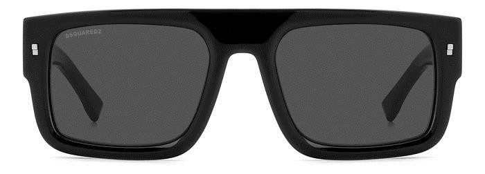 Occhiali da sole Dsquared2 ICON 0008/S 206052 (807 IR) colore black forma rettangolare lenti grey