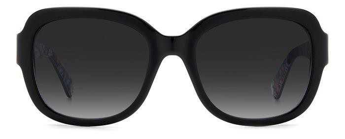Sunglasses Kate Spade LAYNE/S 206096 (807 9O) color black shape round lenses dark grey shaded